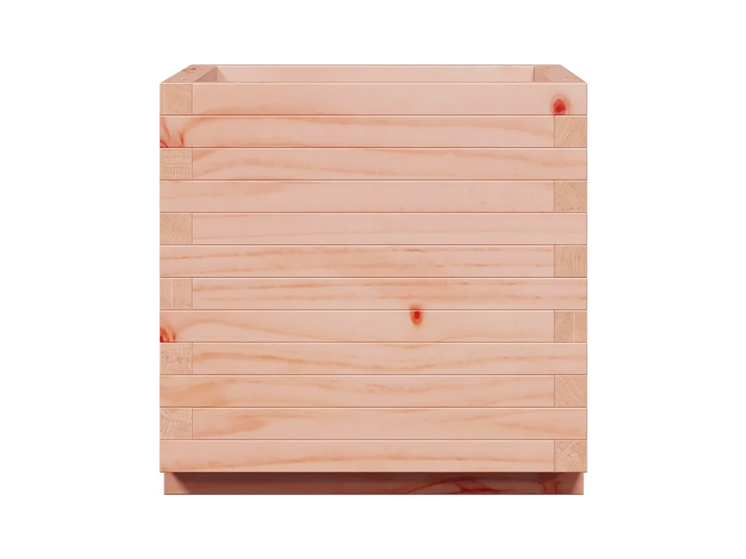 Macetero bancal elevado plantas flores terraza jardín 50 x 50 x 49,5 cm madera maciza de abeto Douglas marrón 02_0037649