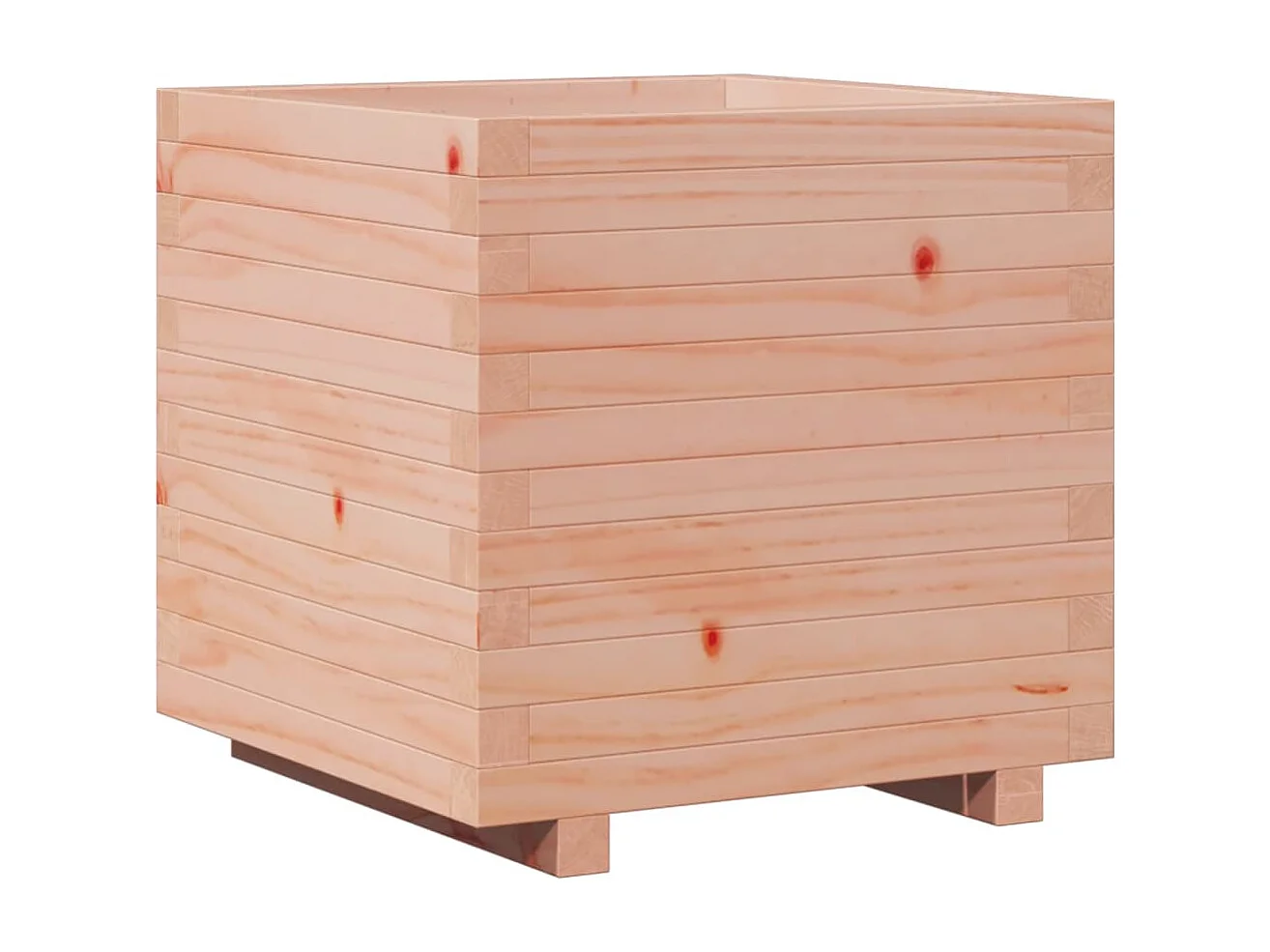 Vassoio per fioriera aiuola rialzata piante fiori terrazza giardino 50 x 50 x 49,5 cm legno massello di abete Douglas marrone 02_0037649