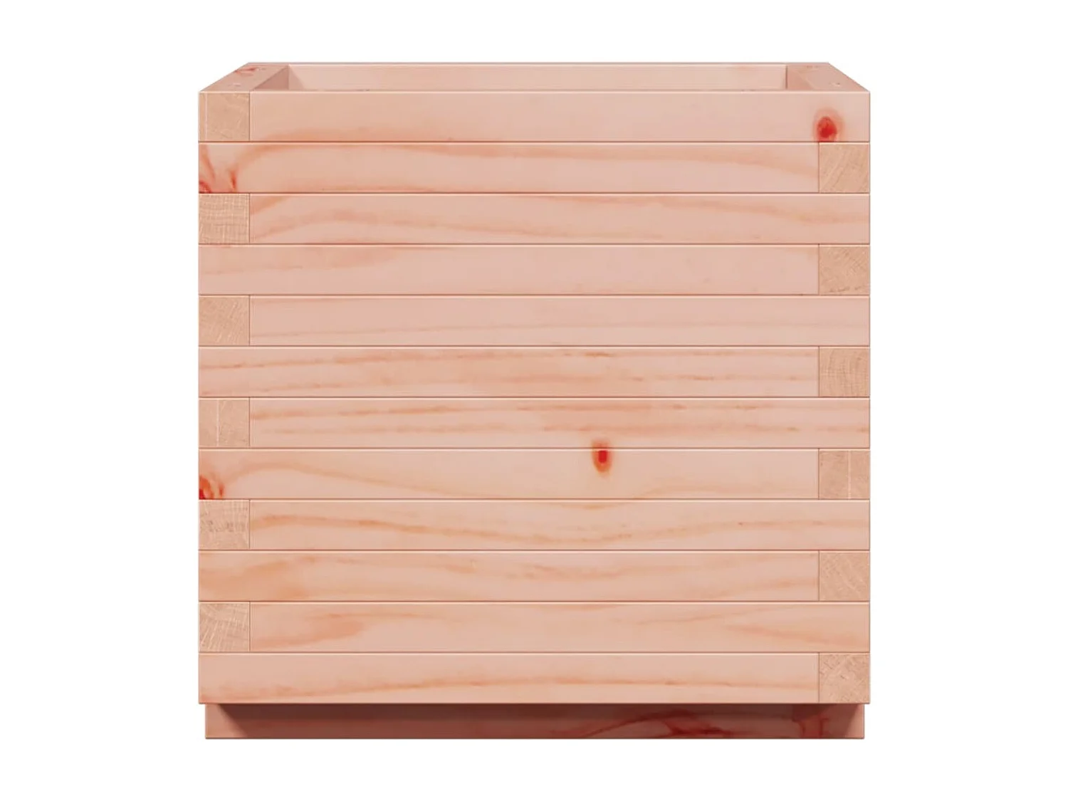 Vassoio per fioriera aiuola rialzata piante fiori terrazza giardino 50 x 50 x 49,5 cm legno massello di abete Douglas marrone 02_0037649