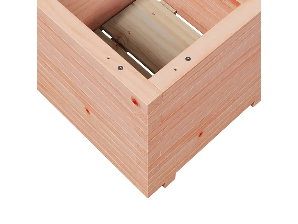 Vassoio per fioriera aiuola rialzata piante fiori terrazza giardino 50 x 50 x 49,5 cm legno massello di abete Douglas marrone 02_0037649