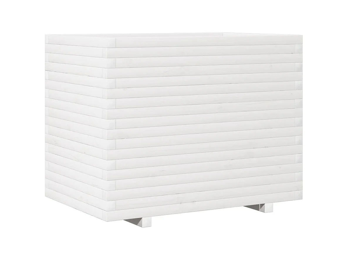 Jardinière bac lit surélevé bois blanche 90 x 60 x 72 cm 02_0038037