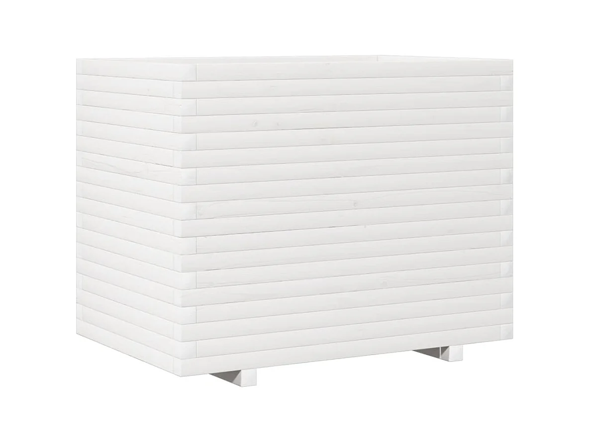 Jardinière bac lit surélevé bois blanche 90 x 60 x 72 cm 02_0038037
