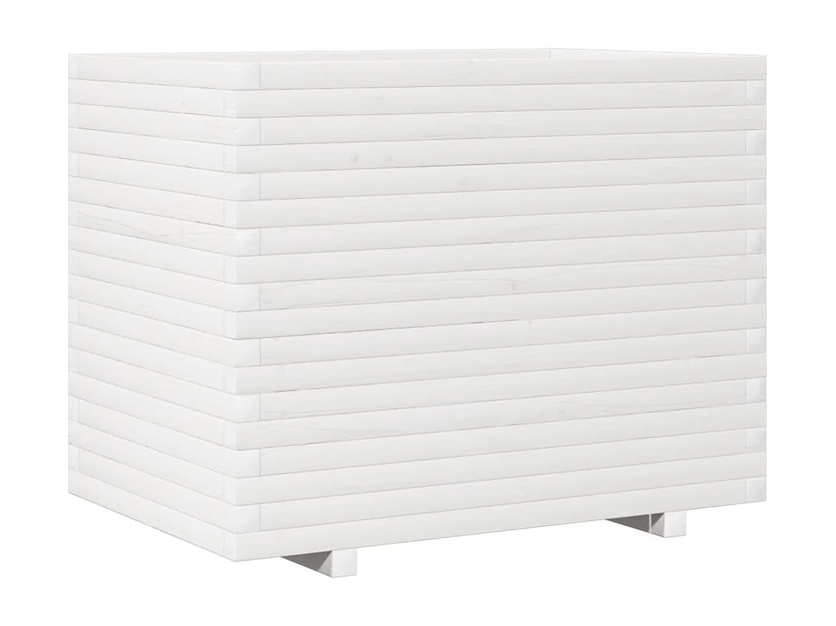 Jardinière bac lit surélevé bois blanche 90 x 60 x 72 cm 02_0038037