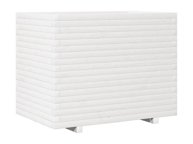 Jardinière bac lit surélevé bois blanche 90 x 60 x 72 cm 02_0038037