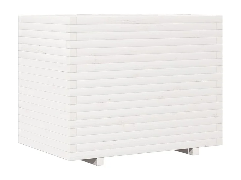 Jardinière bac lit surélevé bois blanche 90 x 60 x 72.5 cm 02_0038041