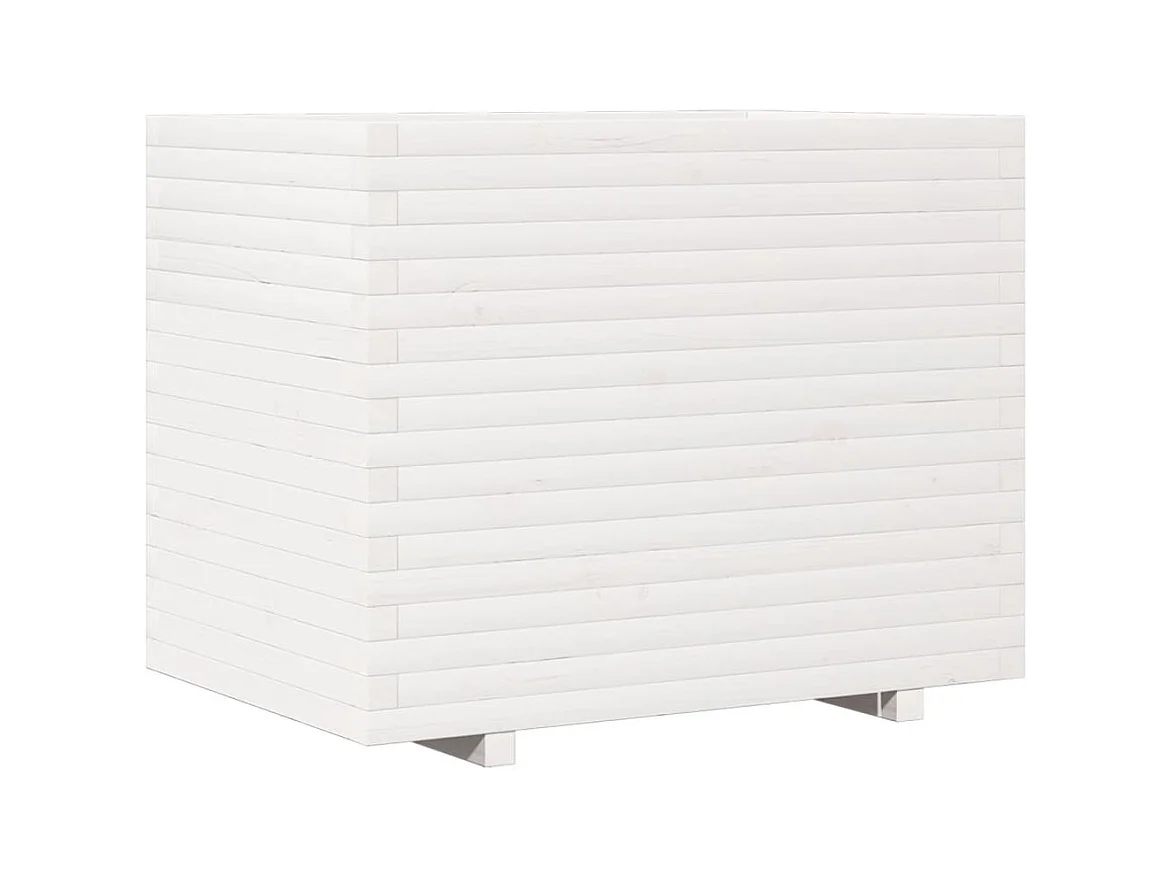 Jardinière bac lit surélevé bois blanche 90 x 60 x 72.5 cm 02_0038041