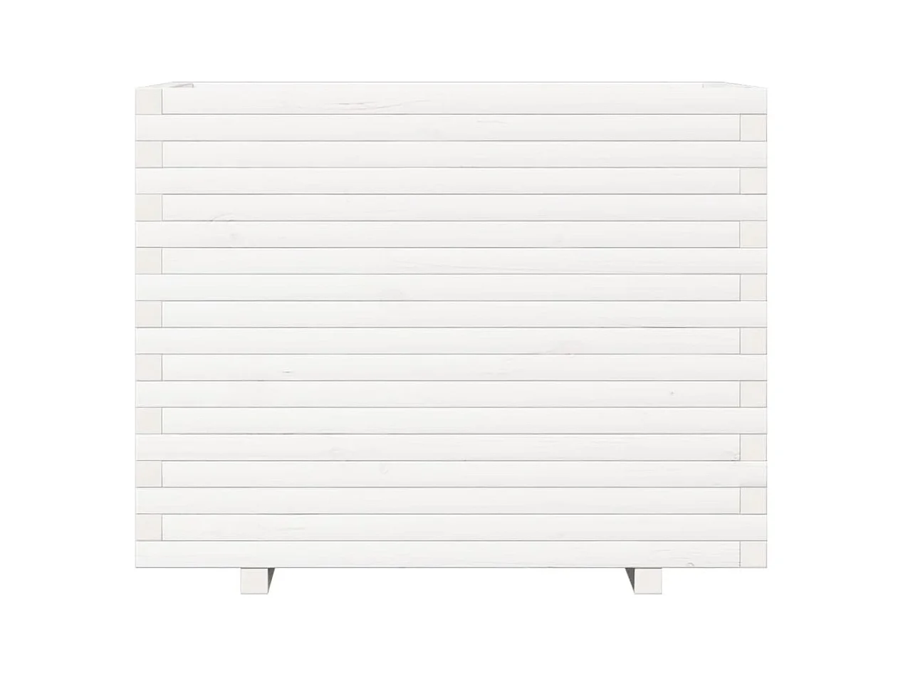 Jardinière bac lit surélevé bois blanche 90 x 60 x 72.5 cm 02_0038041