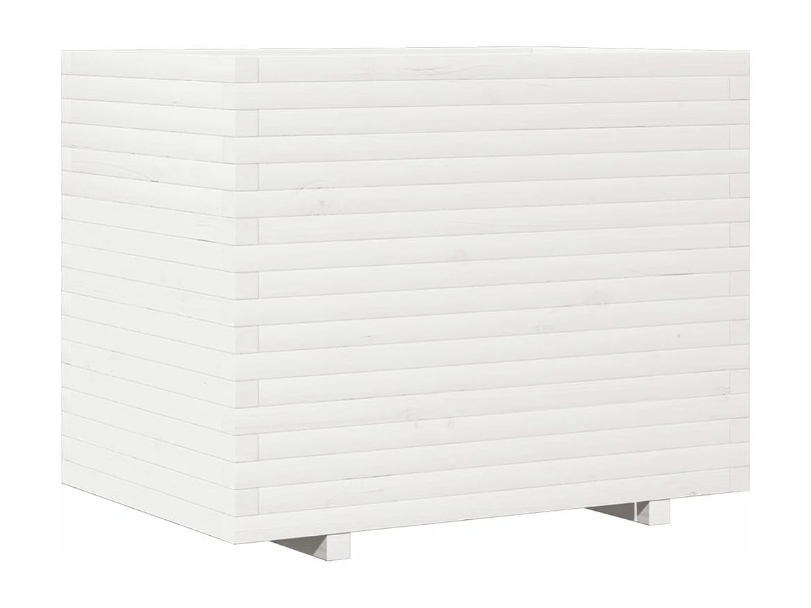 Jardinière bac lit surélevé bois blanche 90 x 60 x 72.5 cm 02_0038041
