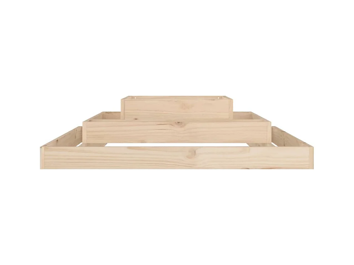 Jardinière bac lit surélevé bois marron 110 x 110 x 27 cm 02_0037306