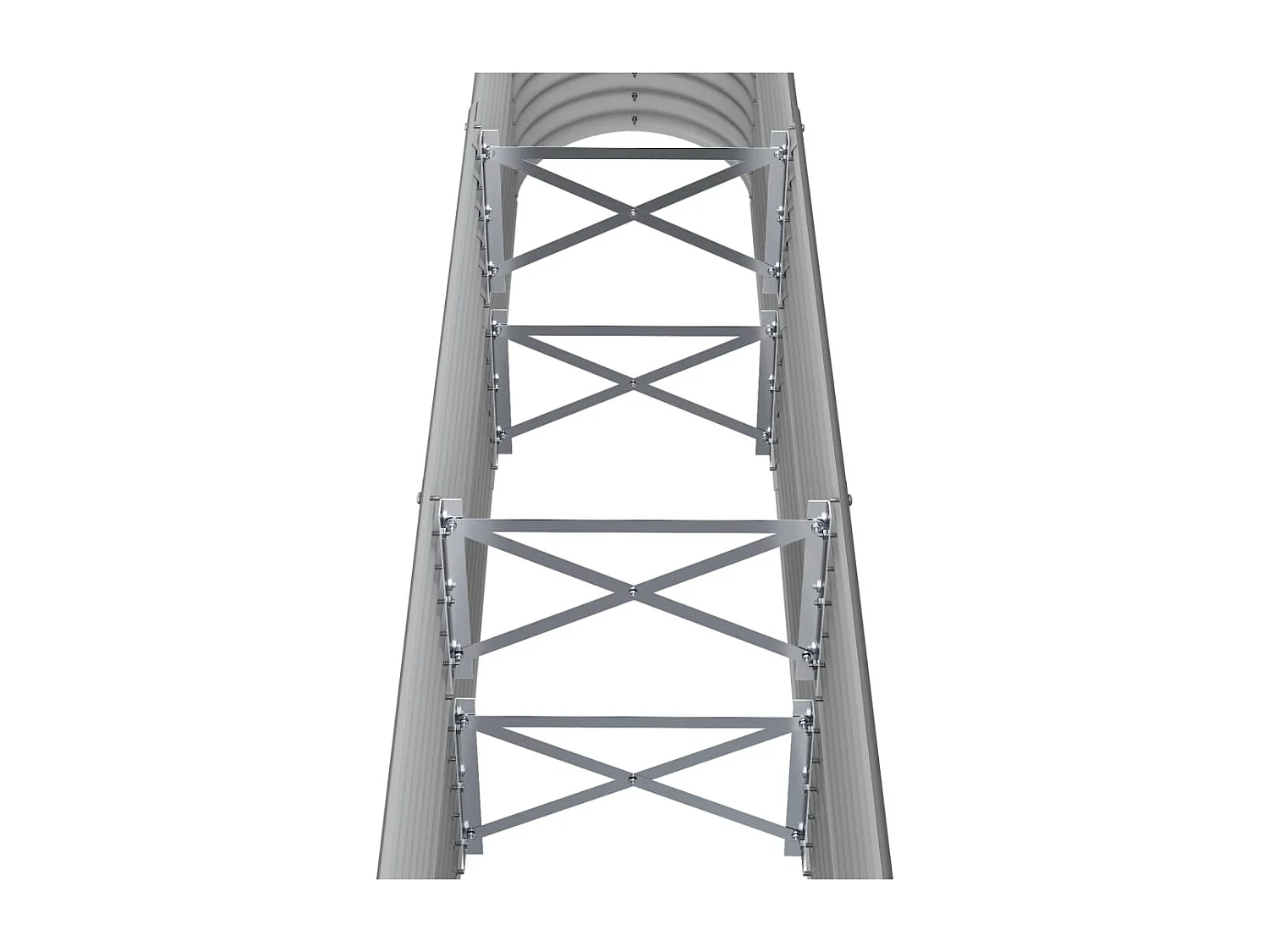 Macetero bancal elevado plantas flores terraza jardín jardín acero con recubrimiento en polvo 152 x 40 x 68 cm gris 02_0039580