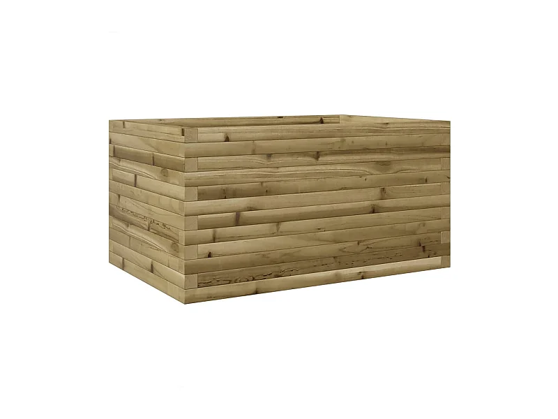 Vassoio per fioriera aiuola rialzata piante fiori terrazza giardino 90 x 60 x 46 cm legno di pino impregnato marrone 02_0038019