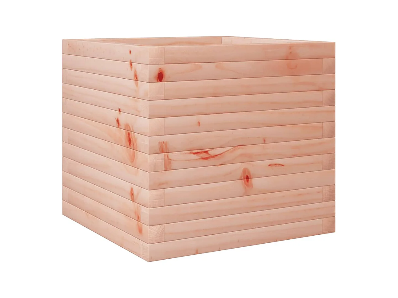 Vassoio per fioriera aiuola rialzata piante fiori terrazza giardino 50 x 50 x 45,5 cm legno massello di abete Douglas marrone 02_0037638