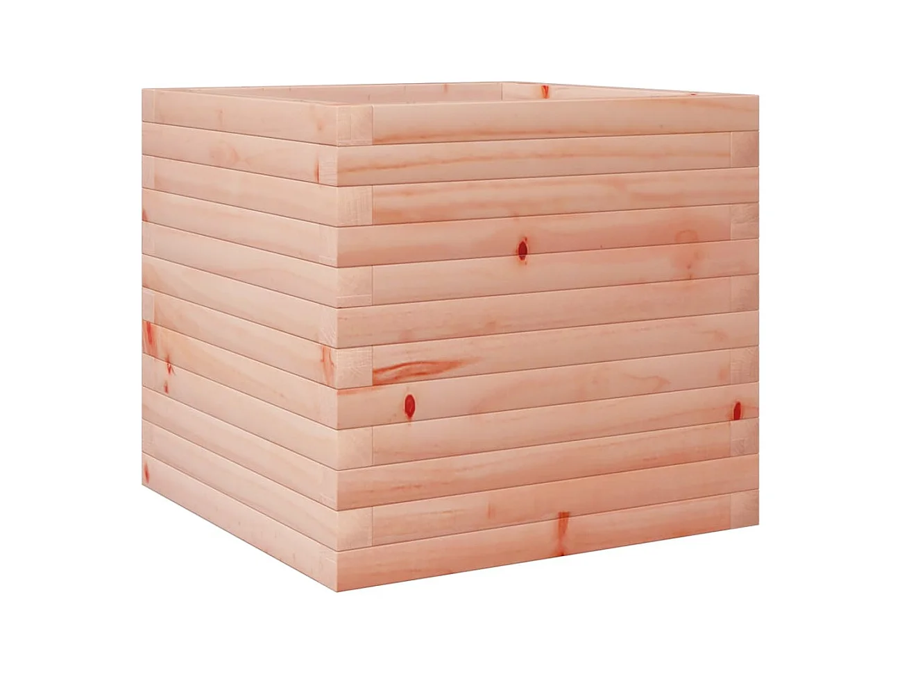 Vassoio per fioriera aiuola rialzata piante fiori terrazza giardino 50 x 50 x 45,5 cm legno massello di abete Douglas marrone 02_0037638