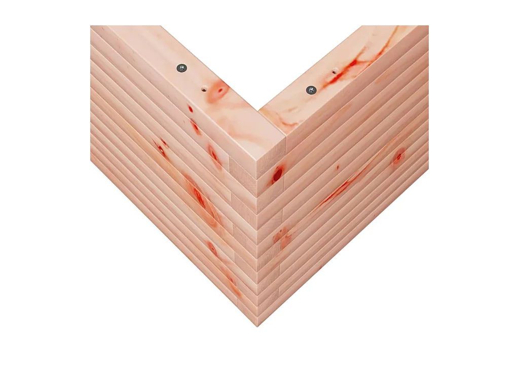 Vassoio per fioriera aiuola rialzata piante fiori terrazza giardino 50 x 50 x 45,5 cm legno massello di abete Douglas marrone 02_0037638