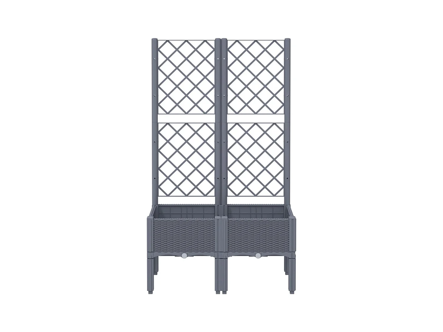 Jardinière bac lit surélevé grise 80 x 40 x 142 cm 02_0038310