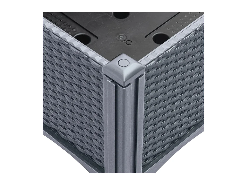 Jardinière bac lit surélevé grise 80 x 40 x 142 cm 02_0038310