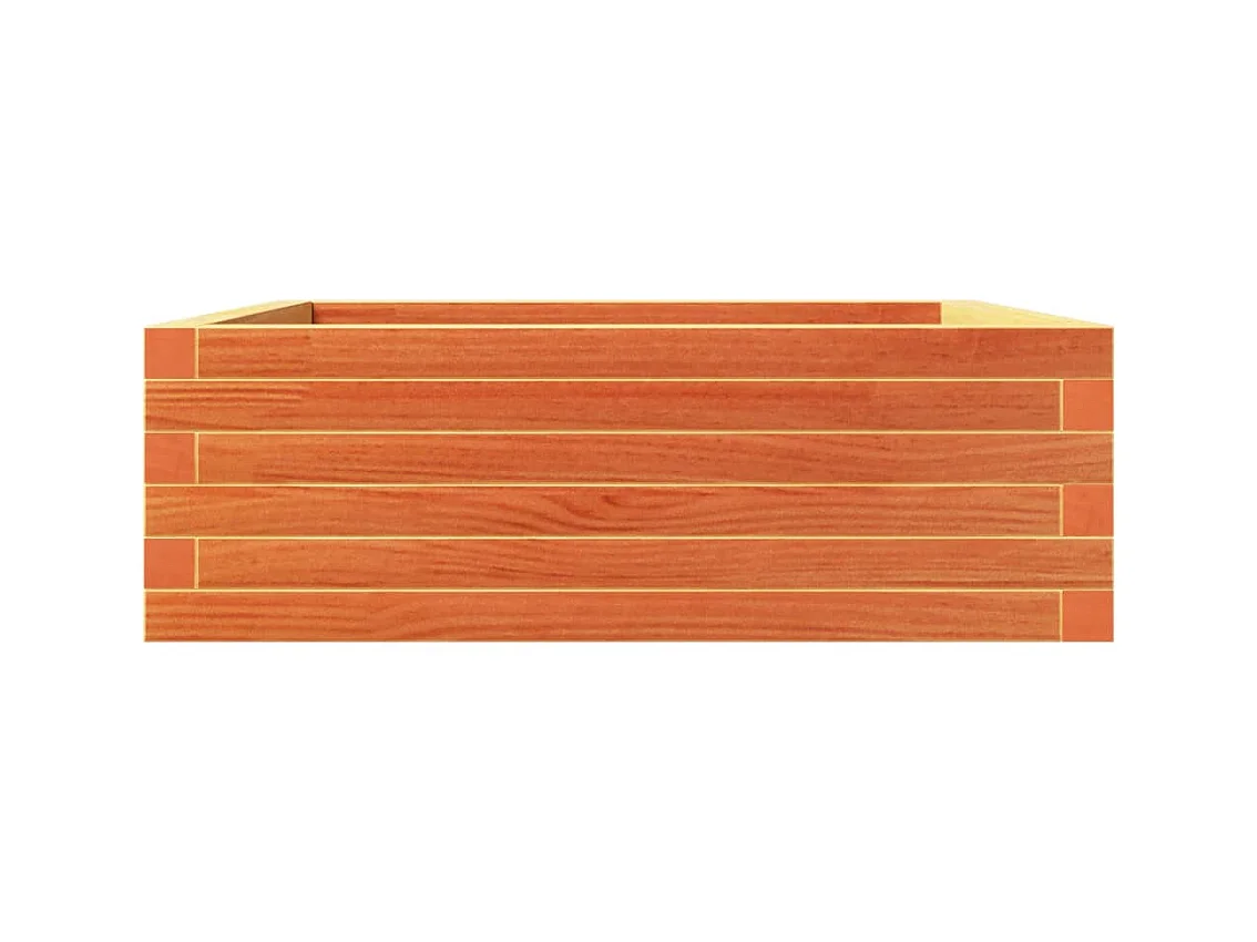 Jardinière bac lit surélevé bois marron 70 x 70 x 23 cm 02_0038488