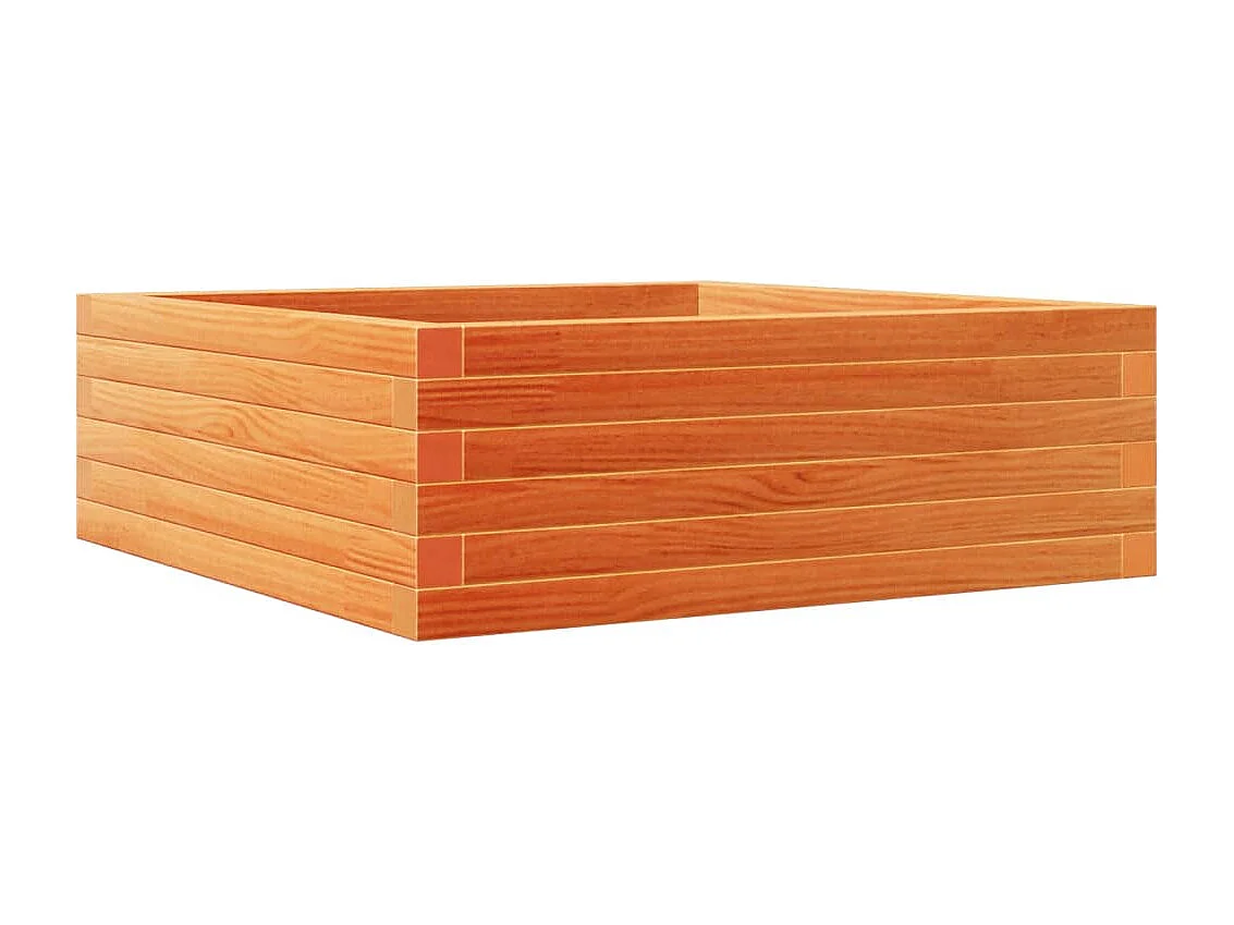 Vassoio per fioriera aiuola rialzata piante fiori terrazza giardino cera 70 x 70 x 23 cm legno di pino massiccio marrone 02_0038488