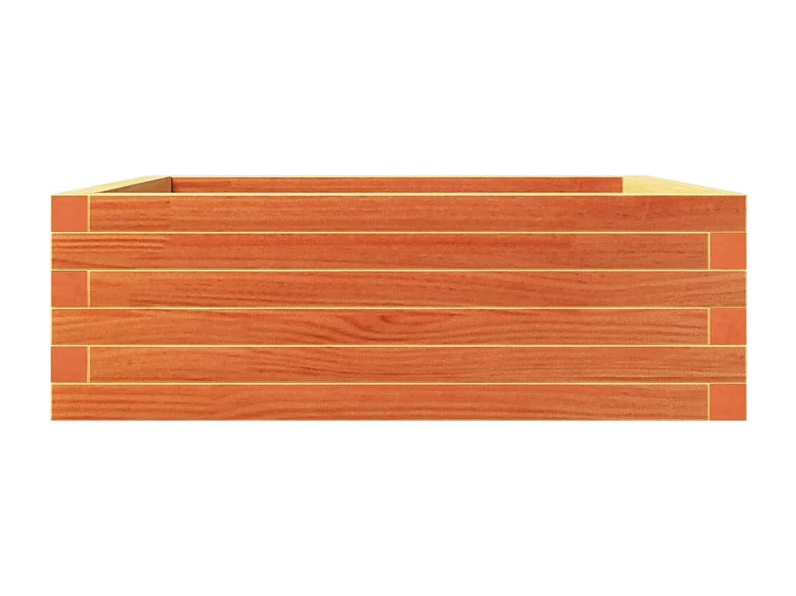 Vassoio per fioriera aiuola rialzata piante fiori terrazza giardino cera 70 x 70 x 23 cm legno di pino massiccio marrone 02_0038488