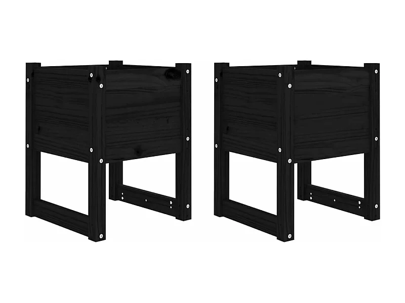 Jardinière bac lit surélevé bois marron 40 x 40 x 52.5 cm 02_0038964