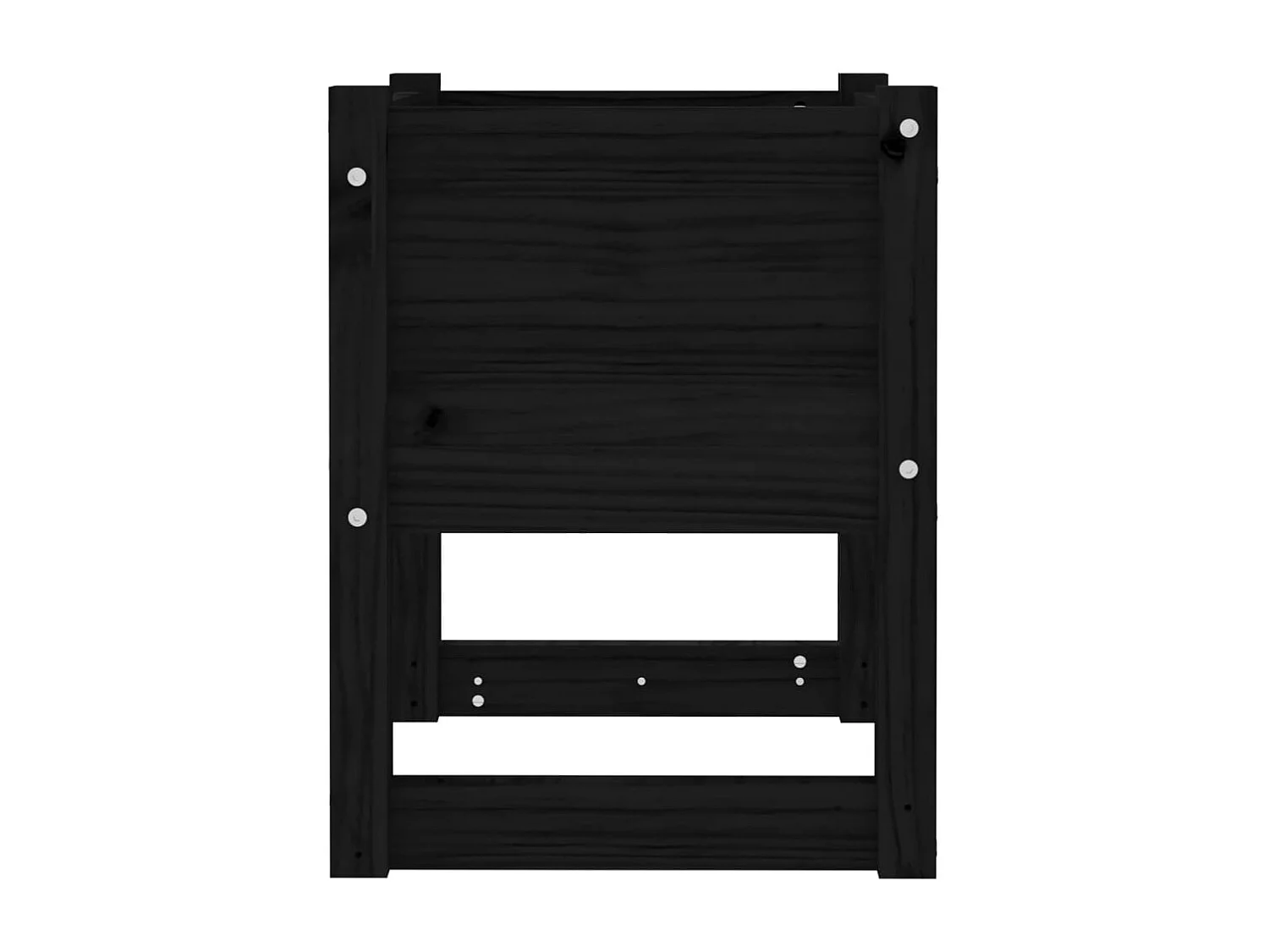 Vaso per fioriera aiuola rialzata piante fiori giardino terrazze set da 2 40 x 40 x 52,5 cm legno massiccio di pino nero 02_0038964