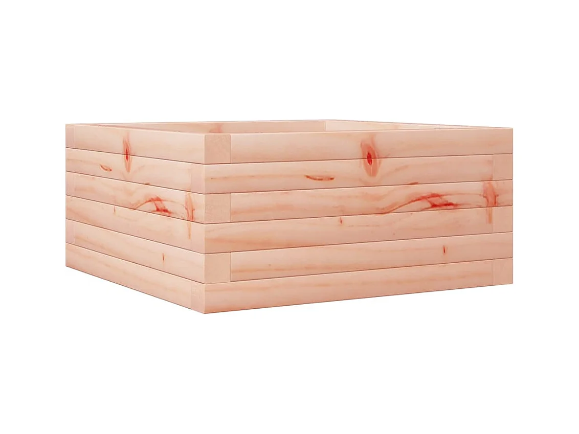 Vassoio per fioriera aiuola rialzata piante fiori terrazza giardino 50 x 50 x 23 cm legno massello marrone Douglas 02_0037630