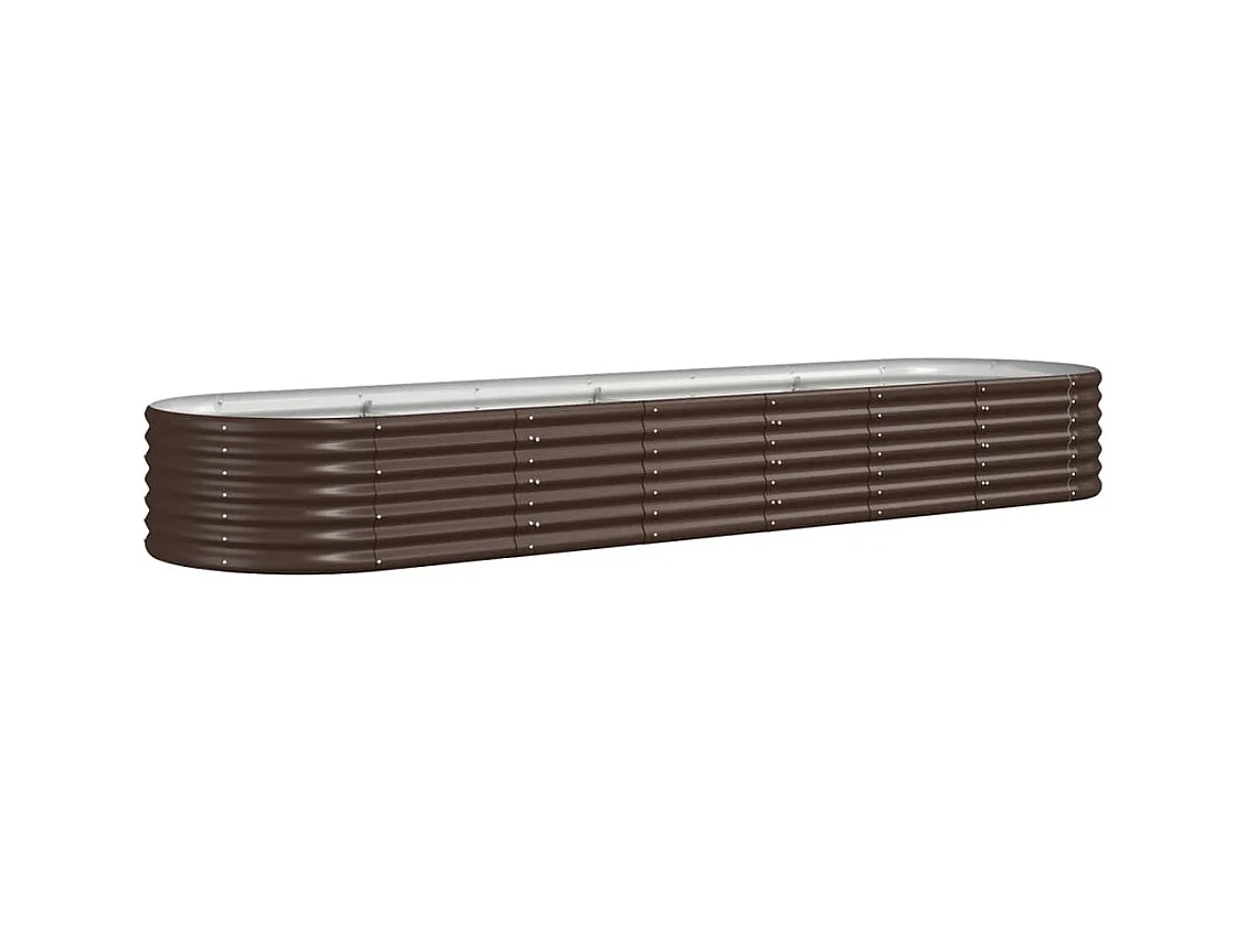 Jardinière bac lit surélevé marron 296 x 80 x 36 cm 02_0039541
