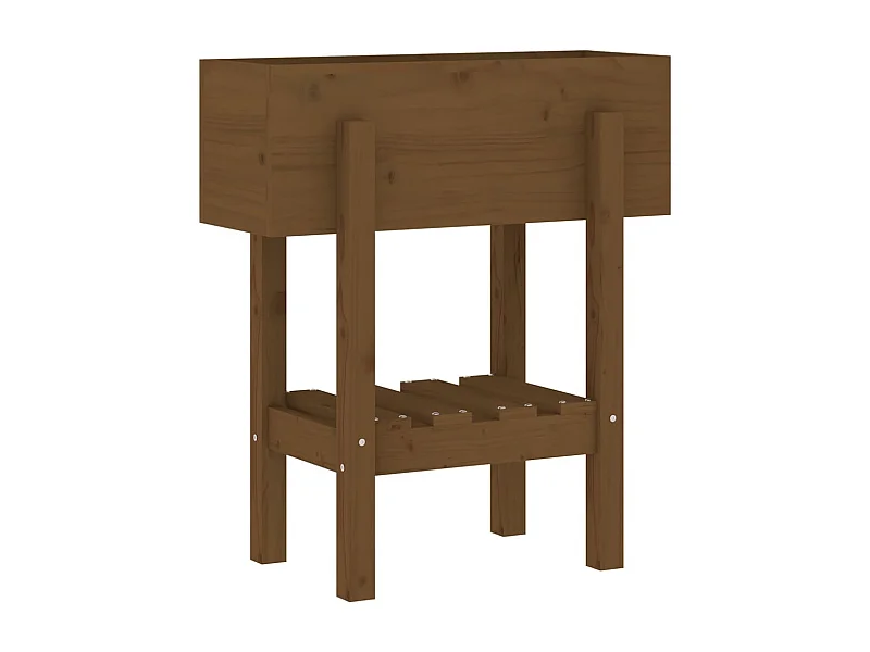 Vassoio per fioriera aiuola rialzata piante fiori terrazza giardino 62 x 30 x 69 cm legno massello di pino marrone 02_0037749