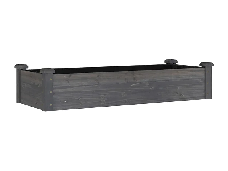 Jardinière bac lit surélevé bois marron 120 x 45 x 25 cm 02_0039833