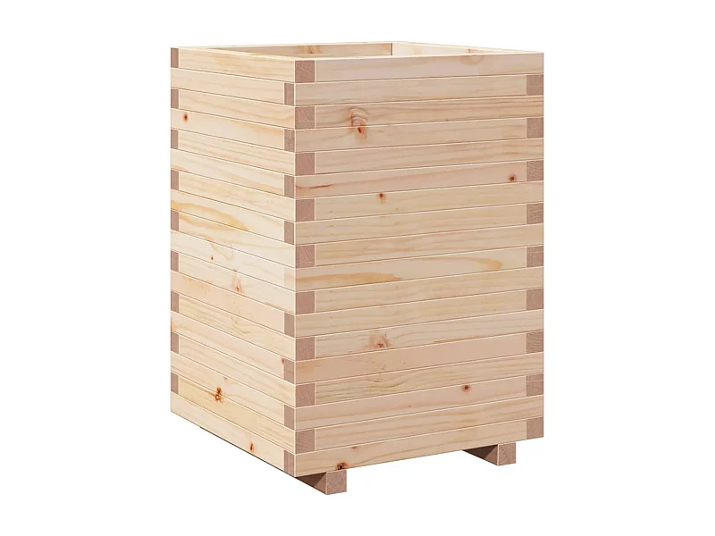 Jardinière bac lit surélevé bois marron 50 x 50 x 72.5 cm 02_0037680