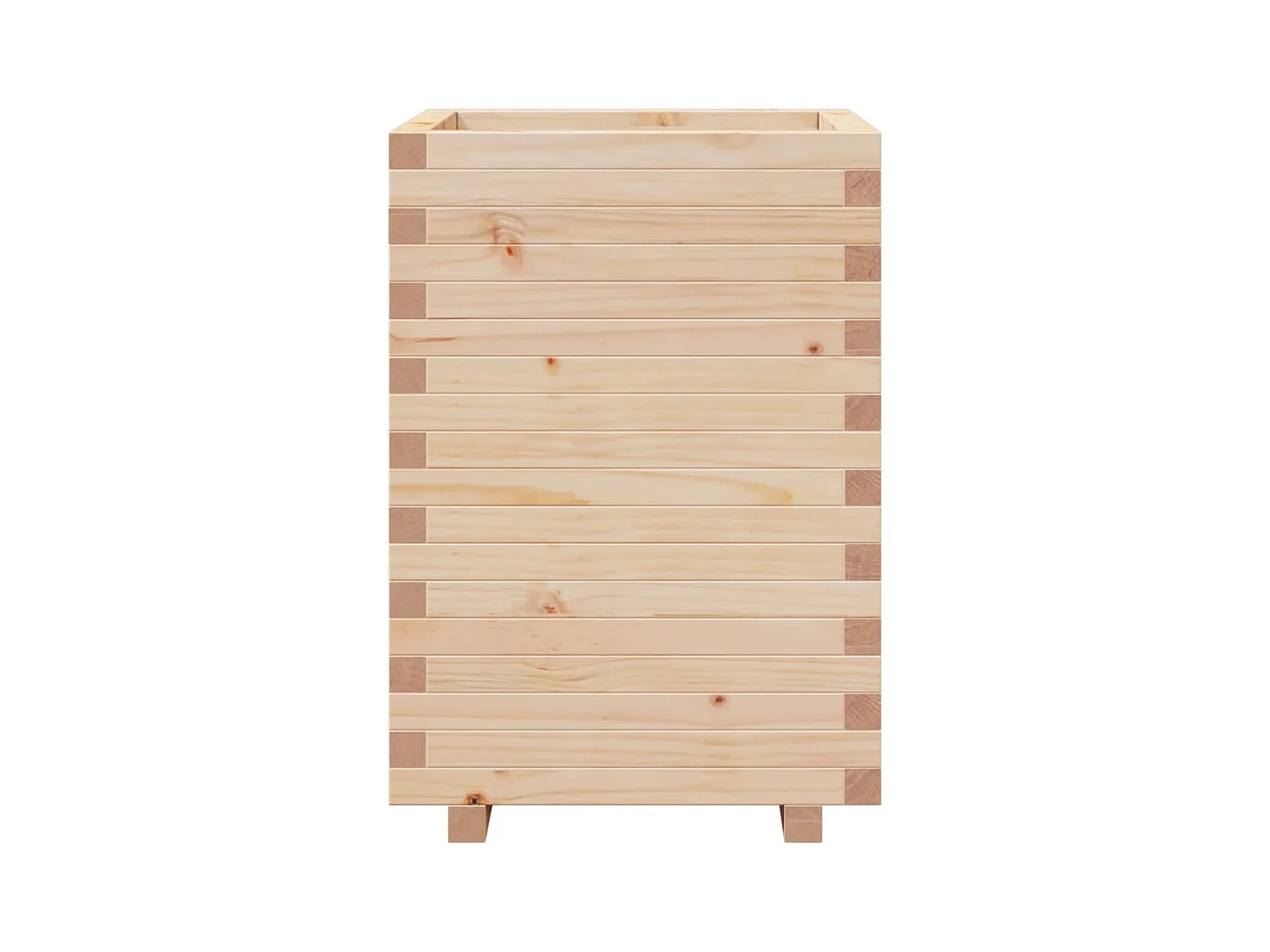 Jardinière bac lit surélevé bois marron 50 x 50 x 72.5 cm 02_0037680