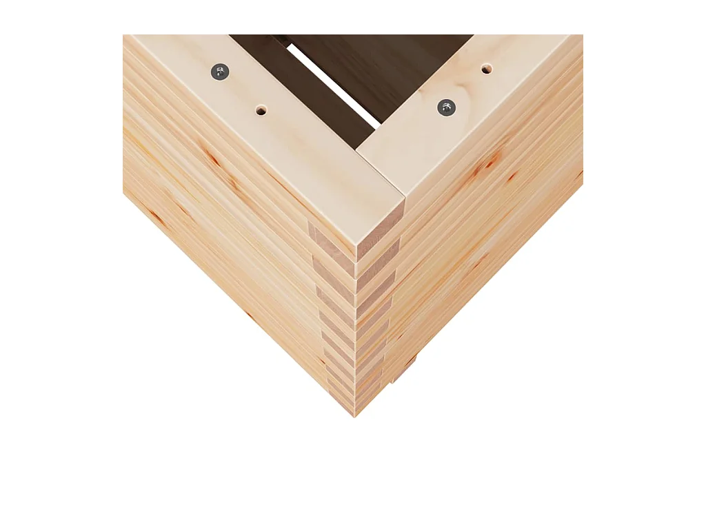 Jardinière bac lit surélevé bois marron 50 x 50 x 72.5 cm 02_0037680