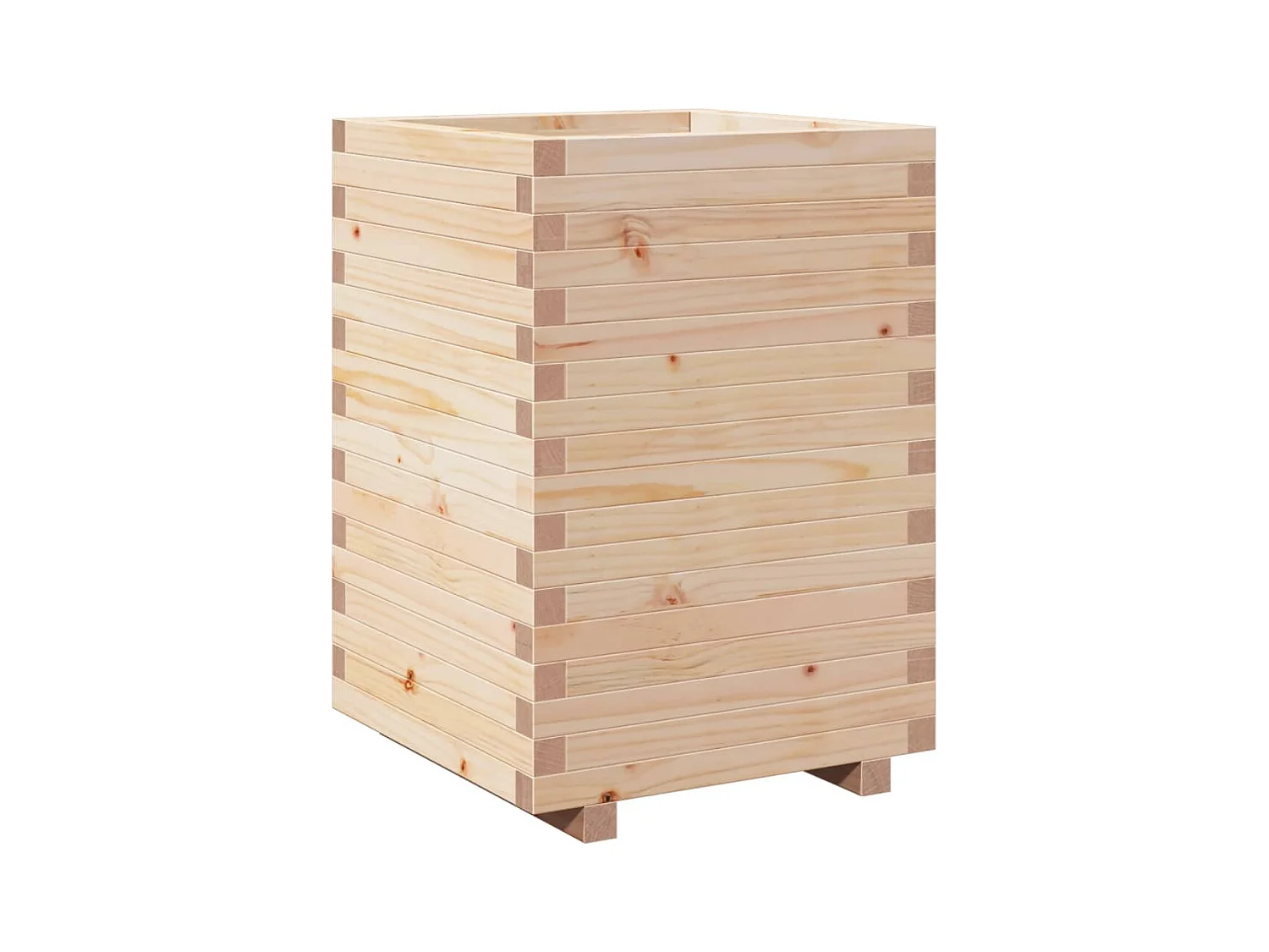 Jardinière bac lit surélevé bois marron 50 x 50 x 72.5 cm 02_0037680