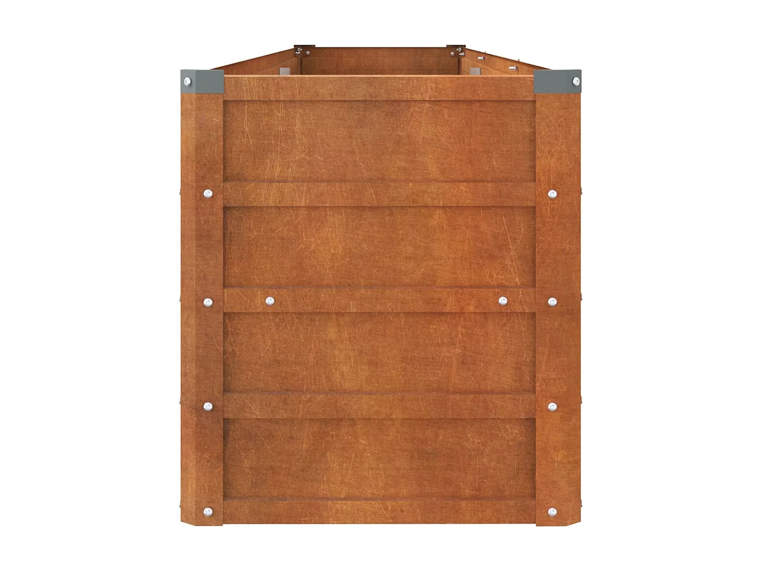Macetero bancal elevado plantas flores terraza jardín oxidado 240 x 40 x 45 cm acero corten marrón 02_0039866