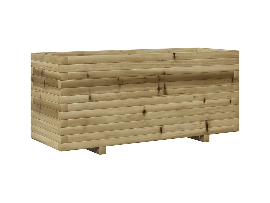 Jardinière bac lit surélevé bois marron 110 x 40 x 49.5 cm 02_0037339