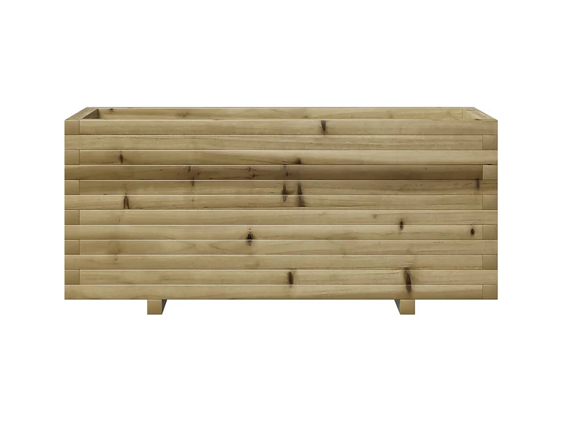 Jardinière bac lit surélevé bois marron 110 x 40 x 49.5 cm 02_0037339