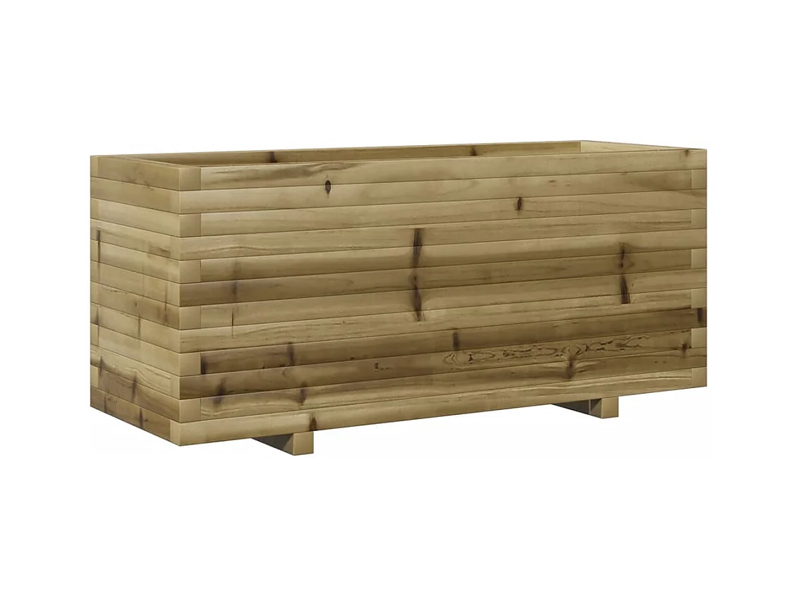 Jardinière bac lit surélevé bois marron 110 x 40 x 49.5 cm 02_0037339