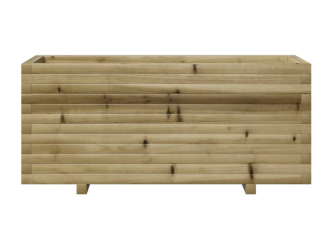 Vassoio per fioriera aiuola rialzata piante fiori terrazza giardino 110 x 40 x 49,5 cm legno di pino impregnato marrone 02_0037339