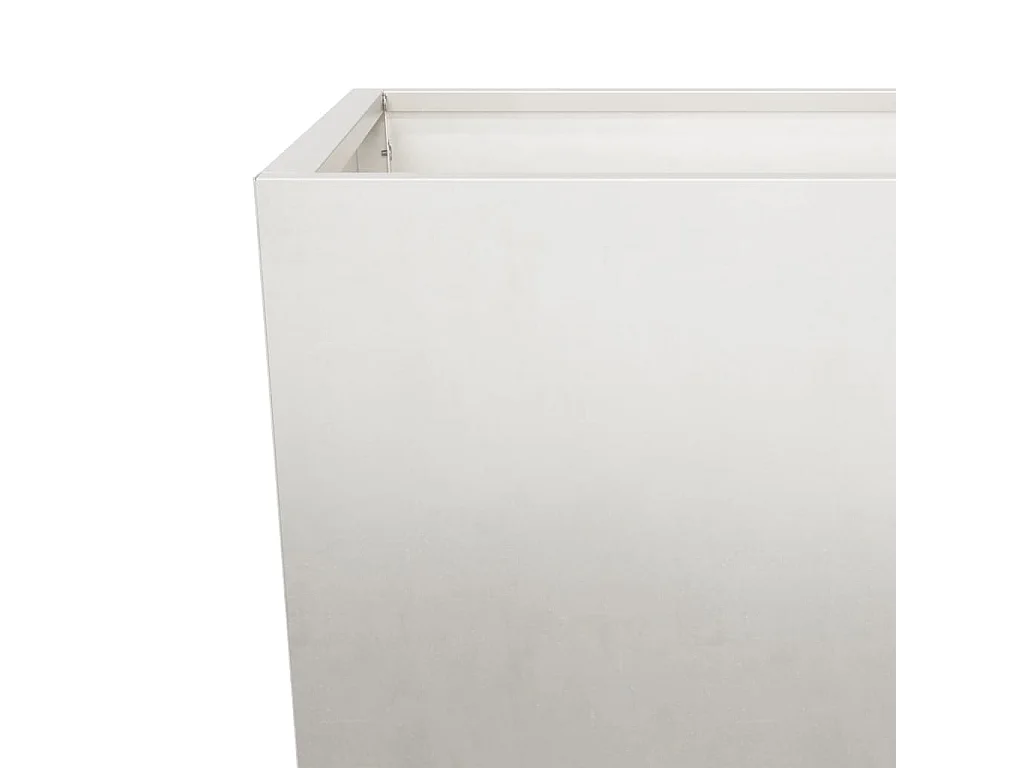 Vaso per fioriera aiuola rialzata piante fiori terrazzo giardino 45 x 45 x 75 cm acciaio inox grigio chiaro 02_0037612