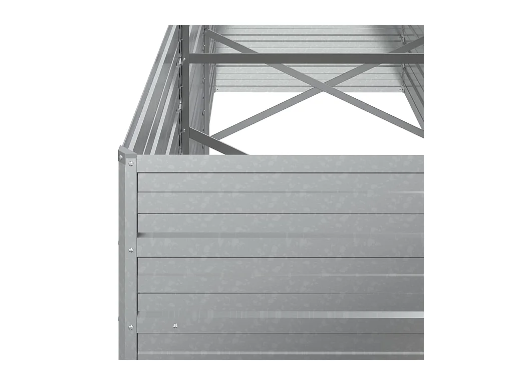 Jardinière bac lit surélevé argenté 240 x 80 x 77 cm 02_0039415