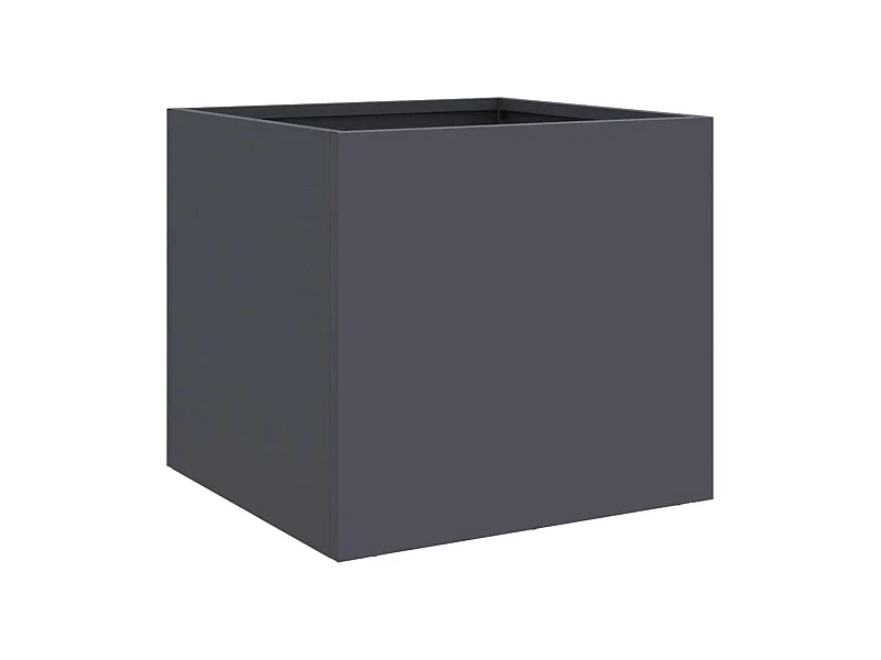 Fioriera aiuola rialzata vassoio piante fiori terrazza giardino 32 x 30 x 29 cm acciaio antracite 02_0037505