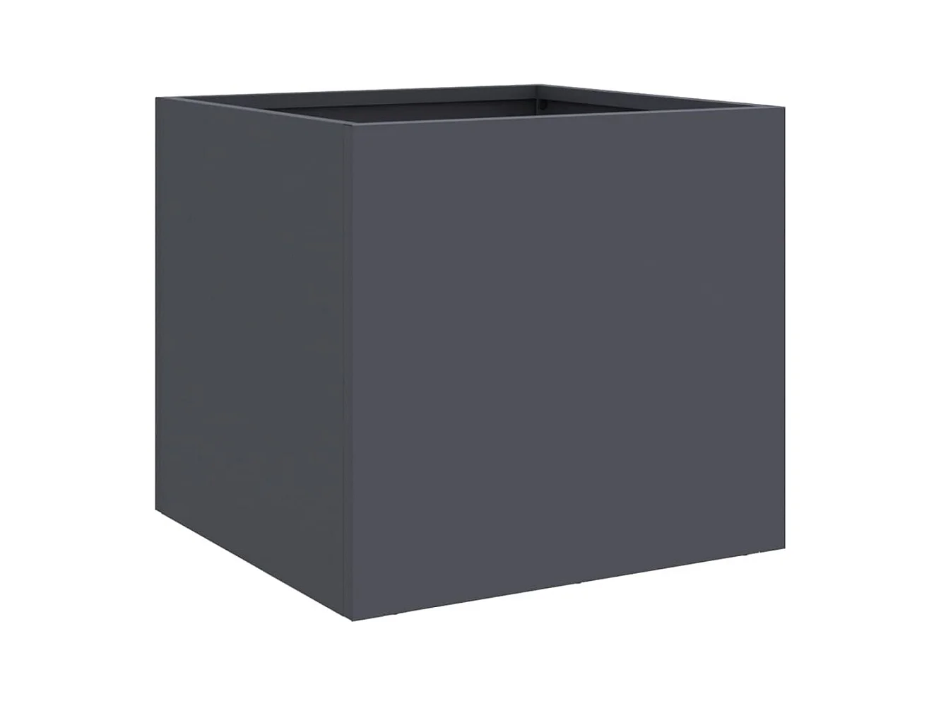 Fioriera aiuola rialzata vassoio piante fiori terrazza giardino 32 x 30 x 29 cm acciaio antracite 02_0037505