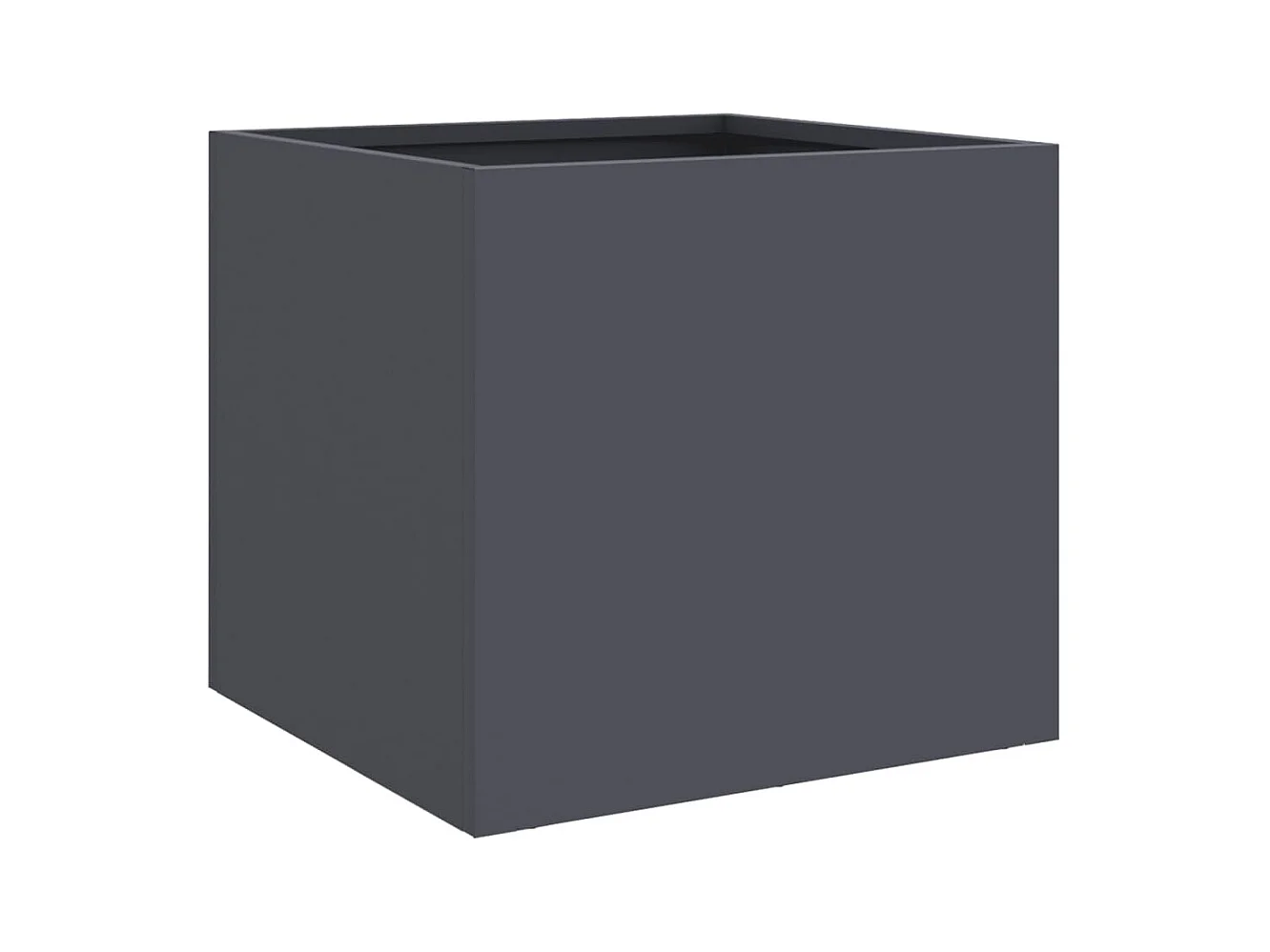 Fioriera aiuola rialzata vassoio piante fiori terrazza giardino 32 x 30 x 29 cm acciaio antracite 02_0037505