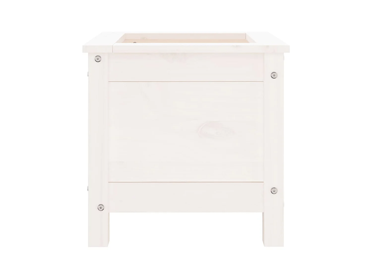 Jardinière bac lit surélevé bois blanche 40 x 40 x 39 cm 02_0037532