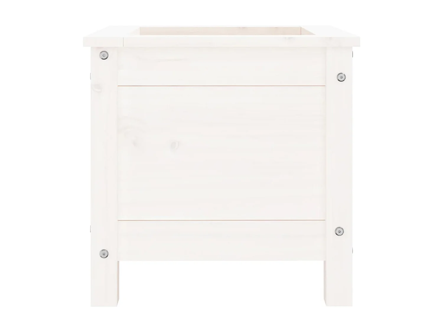 Jardinière bac lit surélevé bois blanche 40 x 40 x 39 cm 02_0037532