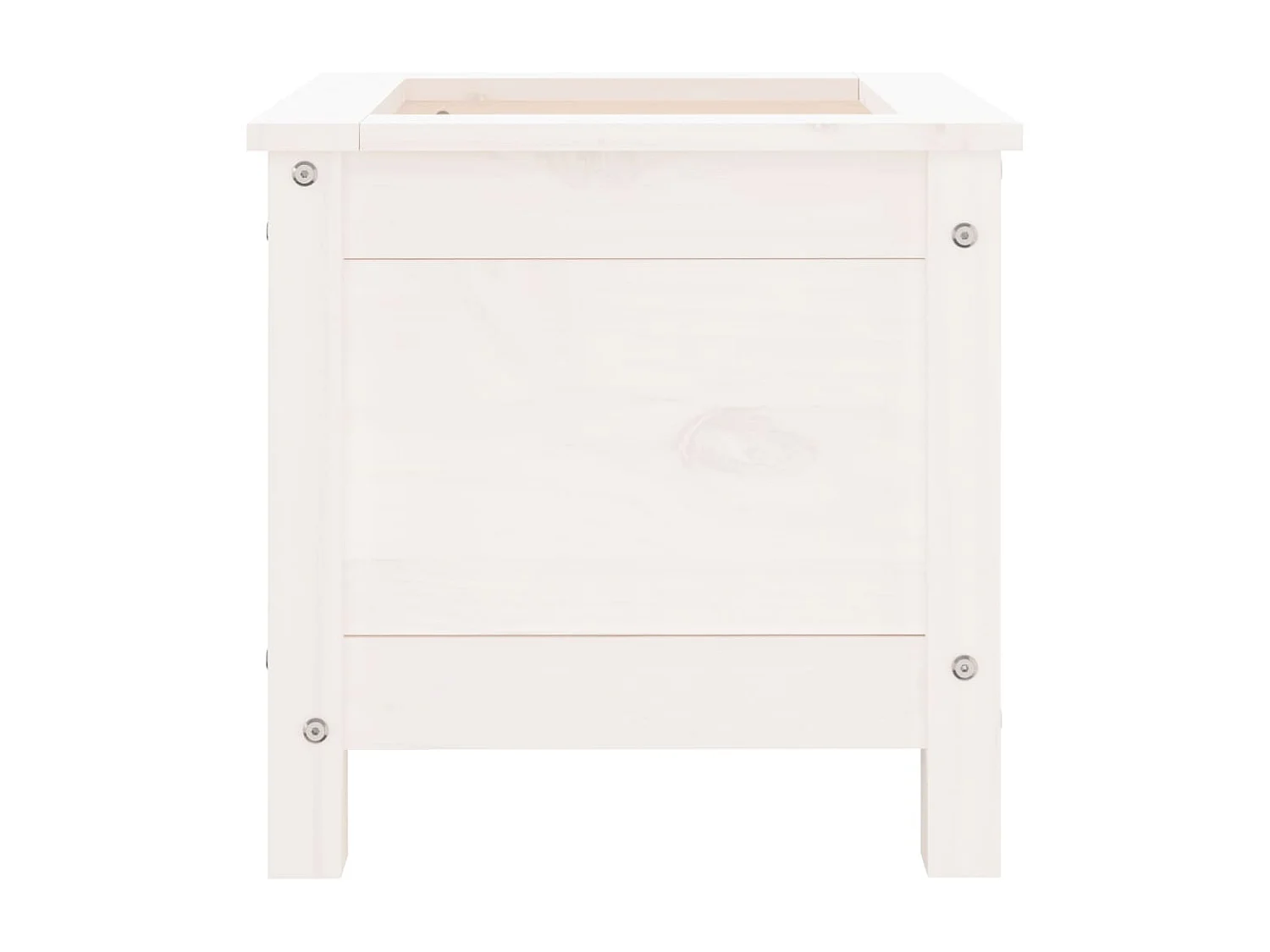 Macetero bancal elevado plantas flores terraza jardín 40 x 40 x 39 cm madera maciza de pino blanco 02_0037532