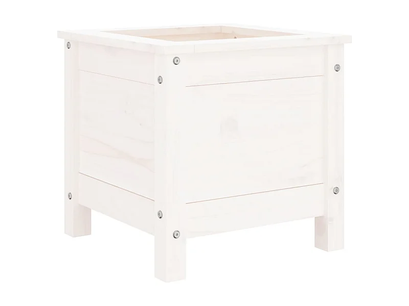 Macetero bancal elevado plantas flores terraza jardín 40 x 40 x 39 cm madera maciza de pino blanco 02_0037532