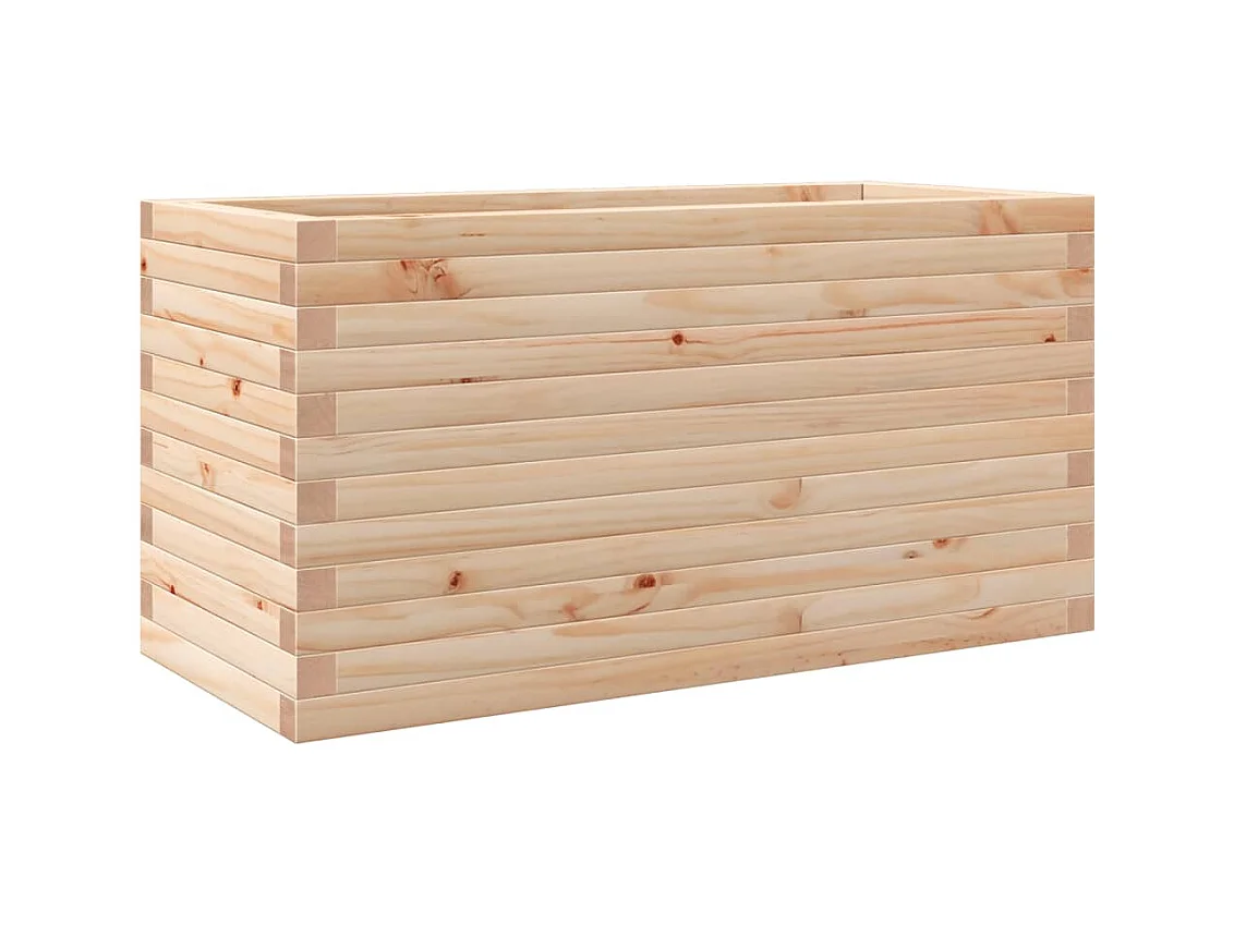 Vassoio per fioriera aiuola rialzata piante fiori terrazza giardino 90 x 40 x 45,5 cm legno di pino massiccio marrone 02_0037976