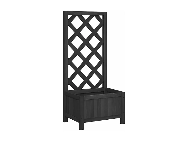 Jardinière bac lit surélevé bois marron 40 x 30 x 90 cm 02_0038339