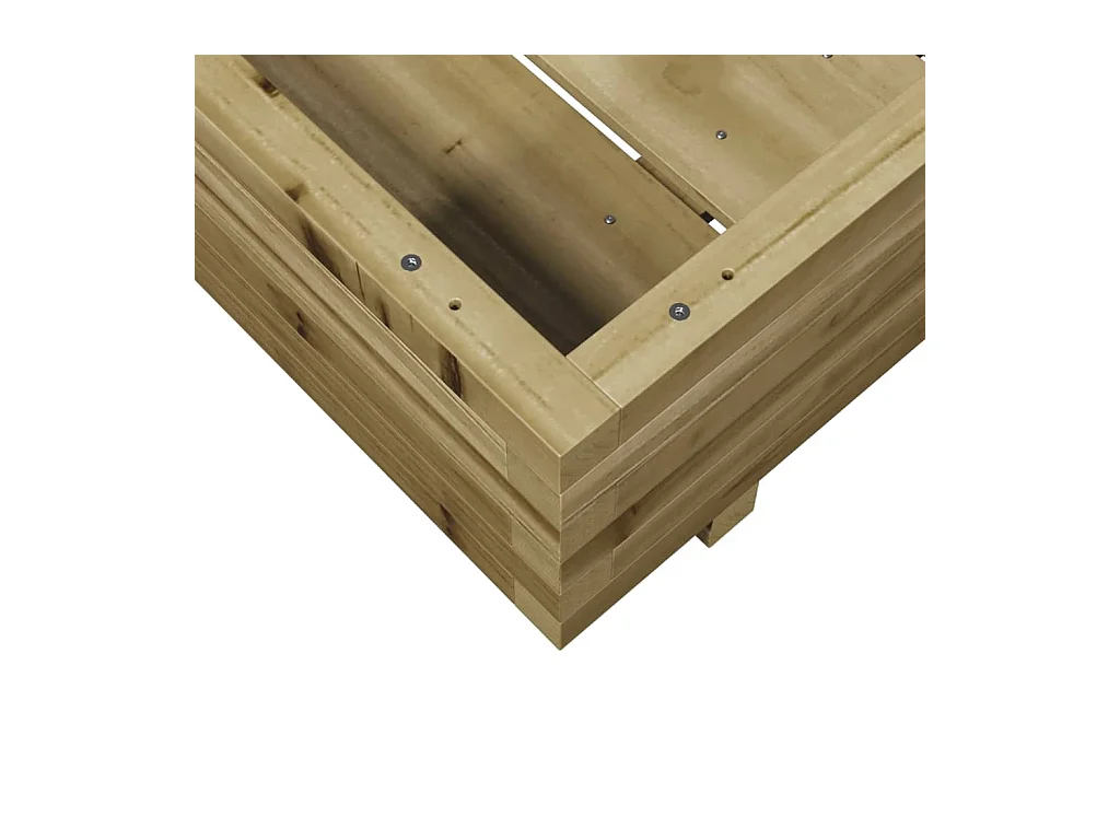 Jardinière bac lit surélevé bois marron 80 x 80 x 45438 cm 02_0037891